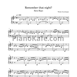 Ноты Sara Kays - Remember that night?