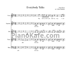 Ноты Neon Trees - Everybody Talks (2)