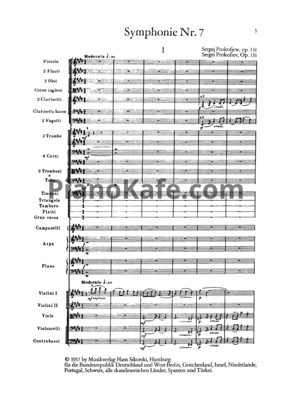 Ноты Сергей Прокофьев - Симфония №7 до-диез минор (Op. 131, партитура) - PianoKafe.com