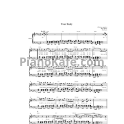 Ноты Christina Aguilera - Your body - предпросмотр