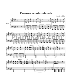 Ноты Paramore - Crushcrushcrush - предпросмотр