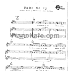 Ноты Ed Sheeran - Wake me up - предпросмотр