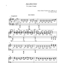 Ноты Шарль Алькан - Аллилуйя (Op. 25) для фортепиано в 4 руки - предпросмотр