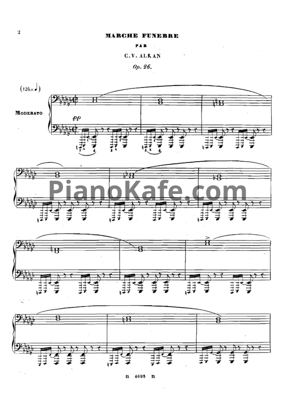 Ноты Шарль Алькан - Похоронный марш (Op. 26) - PianoKafe.com