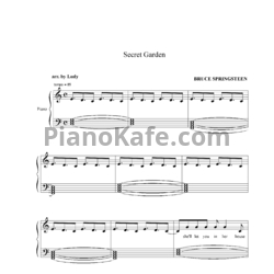 Ноты Bruce Springsteen - Secret garden - предпросмотр