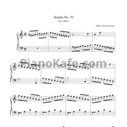 Ноты Antonio Soler - Sonata No. 70 in A minor - предпросмотр