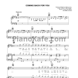 Ноты Maroon 5 - Coming back for you - предпросмотр