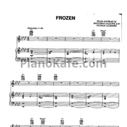 Ноты Madonna - Frozen - предпросмотр