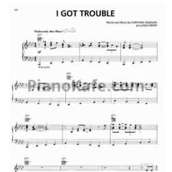 Ноты Christina Aguilera - I got trouble - предпросмотр
