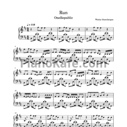 Ноты OneRepublic - Run