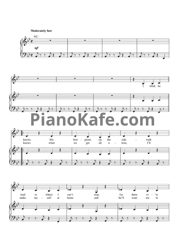 Ноты Taylor Swift - I think he knows - PianoKafe.com