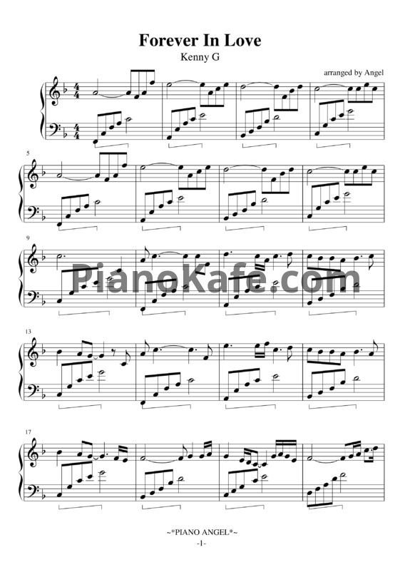 Ноты Kenny G - Forever in love - PianoKafe.com