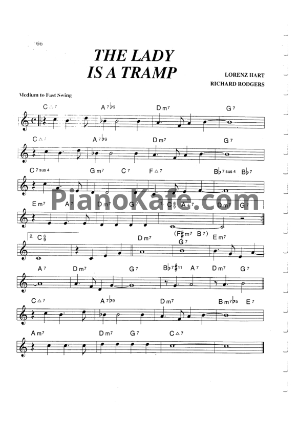 Ноты Lorenz Hart, Richard Rodgers - The lady is a tramp - PianoKafe.com