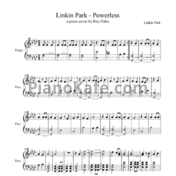 Ноты Linkin Park - Powerless - предпросмотр
