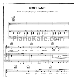 Ноты Coldplay - Don't panic - предпросмотр