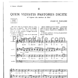 Ноты Франсис Пуленк - Четыре мотета - предпросмотр