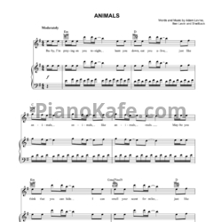 Ноты Maroon 5 - Animals (Версия 2) - предпросмотр