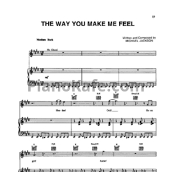 Ноты Michael Jackson - The way you make me feel - предпросмотр
