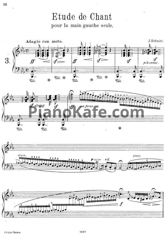Ноты Jon Schmidt - Etude de chant - PianoKafe.com