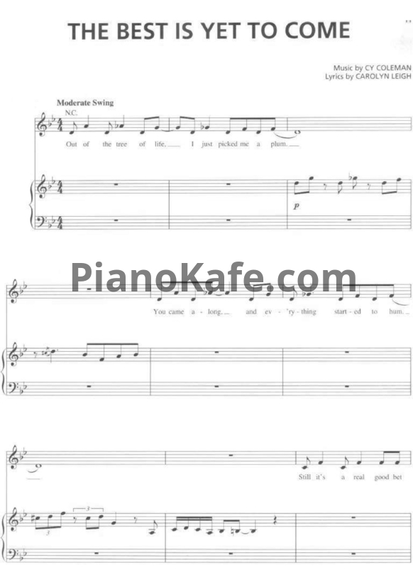 Ноты Michael Buble - The best is yet to come - PianoKafe.com