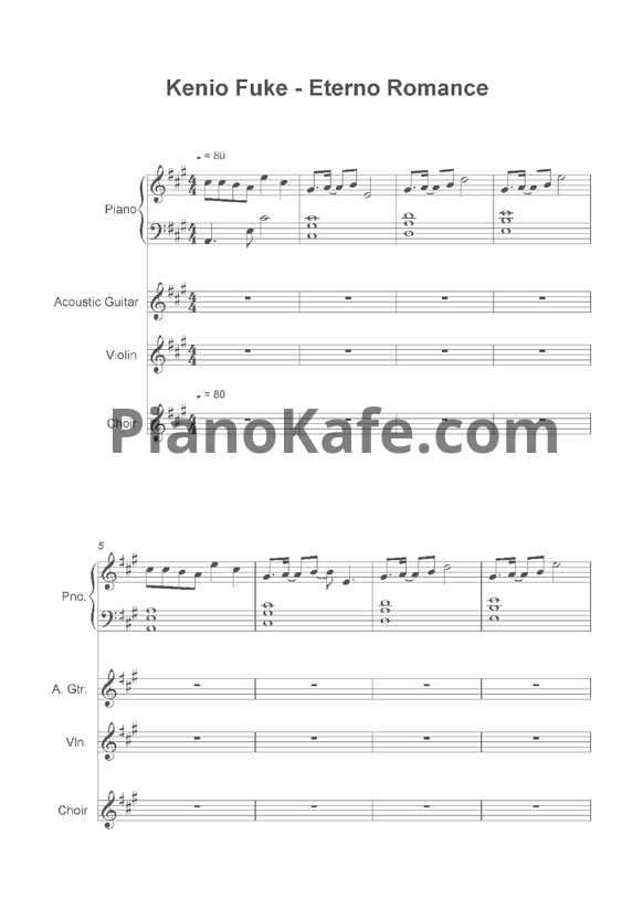 Ноты Kenio Fuke - Eterno romance - PianoKafe.com
