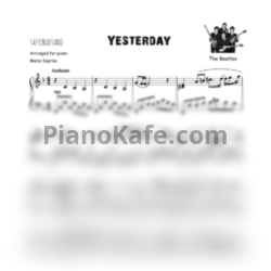 Ноты The Beatles - Yesterday (SaprinaPiano cover) - предпросмотр