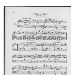 Ноты Фридрих Бургмюллер - Этюд Tendre fleur (Little flower) (Op. 100, №10) - предпросмотр