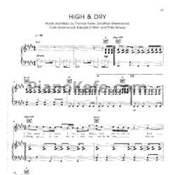 Ноты Radiohead - High and dry (Версия 2) - предпросмотр