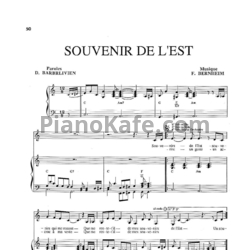 Ноты Patricia Kaas - Souvenirs de l’Est - предпросмотр