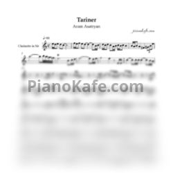 Ноты Aram Asatryan - Tariner (Переложение для кларнета)