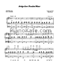 Ноты Paul Simon - Bridge over troubled water