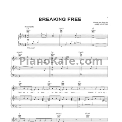Ноты Jamie Houston - Breaking free - предпросмотр