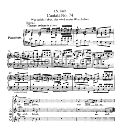 Ноты И. Бах - Кантата №74 "Wer mich liebet, der wird mein wort halten" (BWV 74) - предпросмотр