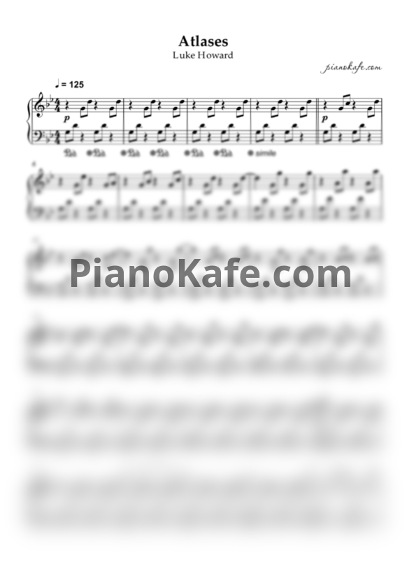 Ноты Luke Howard - Atlases - PianoKafe.com