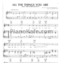 Ноты Jerome Kern - All the things you are - предпросмотр
