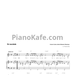 Ноты Antonio Carlos Jobim & Newton Mendonça - Só saudade - предпросмотр