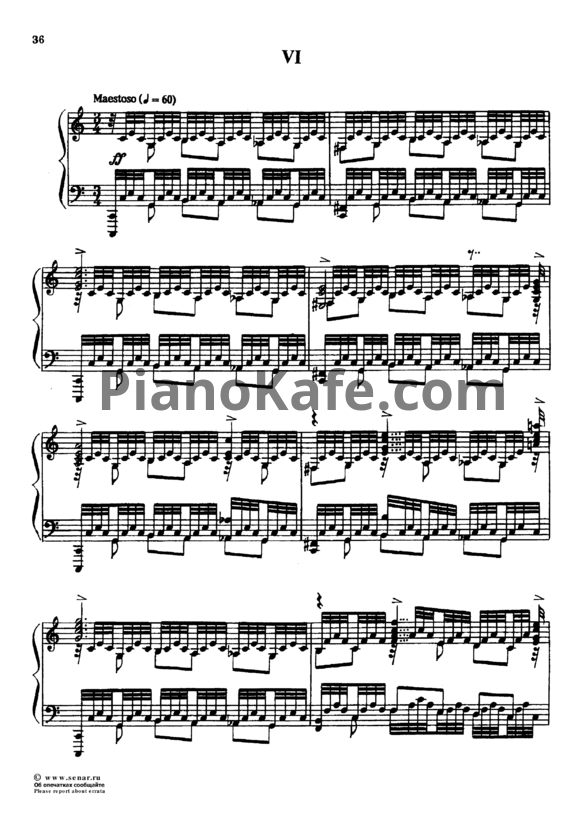 Ноты Сергей Рахманинов - Музыкальный момент №6 C-dur (Op. 16) - PianoKafe.com