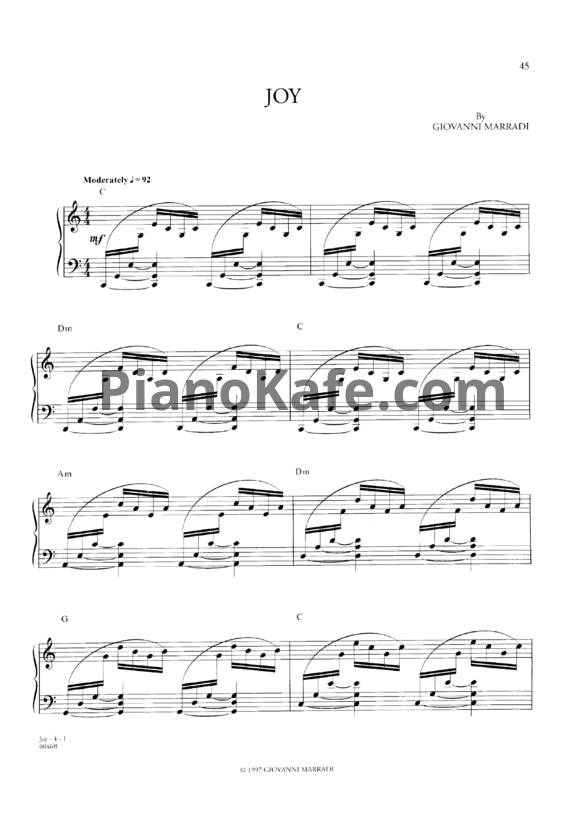 Ноты Giovanni Marradi - Joy - PianoKafe.com