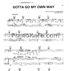 Ноты Andy Dodd - Gotta go my own way - предпросмотр