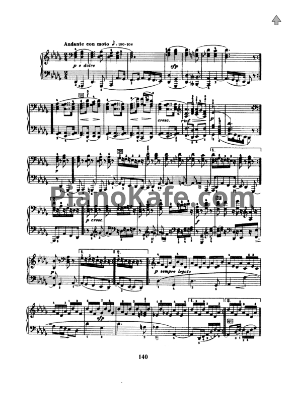 Ноты Л. Бетховен - Соната Аппасионата №23. 2 часть - PianoKafe.com