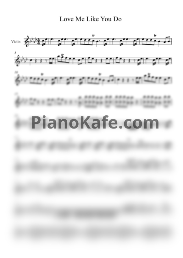 Ноты Robert Mendoza - Love me like you do - PianoKafe.com