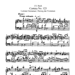 Ноты И. Бах - Кантата №123 "Liebster Immanuel, herzog der Frommen" (BWV 123) - предпросмотр