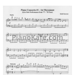 Ноты Keith Emerson - Piano concerto №1 - предпросмотр