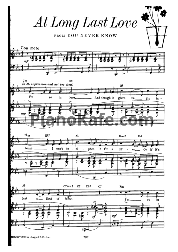 Ноты Cole Porter - At long last love - PianoKafe.com