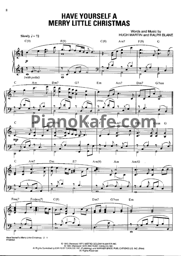 Ноты Jim Brickman - Have yourself a merry little Christmas - PianoKafe.com
