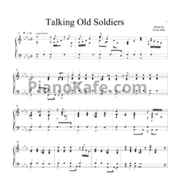 Ноты Elton John - Talking old soldiers - предпросмотр