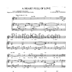 Ноты Claude-Michel Schonberg - A heart full of love - предпросмотр