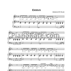 Ноты Evanescence - Exodus - предпросмотр