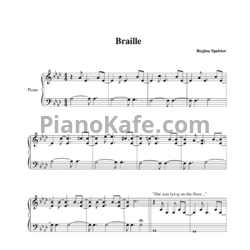 Ноты Regina Spektor - Braille - предпросмотр