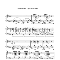 Ноты Kygo, Sasha Sloan - I'll wait - предпросмотр